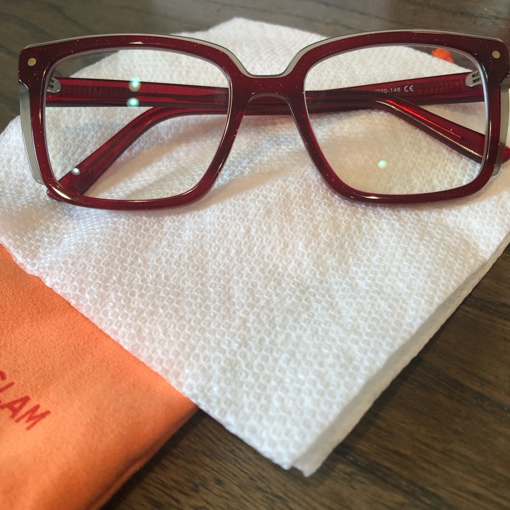 Vooglam Red Square Eyeglass Frames